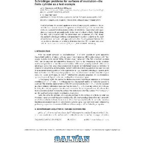 تصویر دانلود کتاب Schrödinger problems for surfaces of revolution-the finite cylinder as a test example مشکلات شرودینگر برای سطوح چرخشی - سیلندر محدود به عنوان نمونه آزمایشی