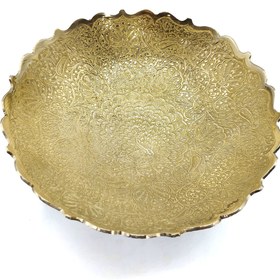 تصویر میوه خوری برنجی هندی پایه دار قطر 28 ارتفاع 17 کد 110187 