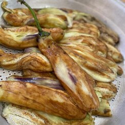 تصویر بادمجان کبابی بسته (1کیلویی)خانگی شمالی Homemade Grilled Eggplant (1 kg package) from Northern Iran