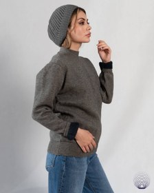 تصویر بافت یقه اسکی زنانه داخل کرکی 