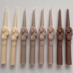 تصویر شمع اسب نماد سال (یک جفت) - اونیکس 