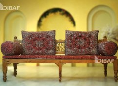 تصویر شاه نشین پنج تکه طح شقایق رنگ قرمز 