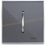 تصویر پریز ارت دار ویرا مدل شهاب استیل نوک مدادی استیل Veera Switch And Sockets Shahab Steel Gray Steel