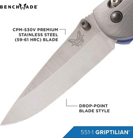 تصویر چاقو بنچمید گریپتیلیان 551 Benchmade 551-1 Griptilian 