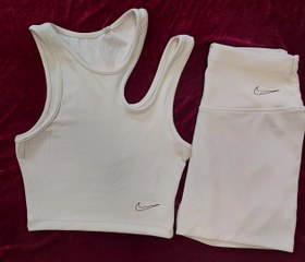 تصویر ست ورزشی زنانه NIKE پارچه کارول M.L.XL sports set NIKE. M.L.XL