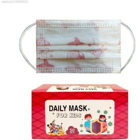 تصویر ارزانترین ماسک پزشکی 3 لایه کودک طرح عروسکی 