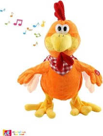 تصویر عروسک خروس موزیکال و رقاص Musical and dancing rooster doll