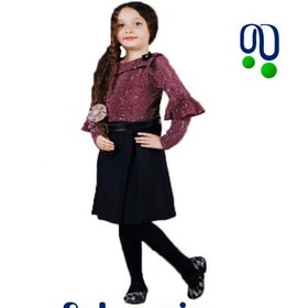 تصویر پیراهن تونیک دخترانه مجلسی ایرانی جنس اعلا تولیدی بی بی دریم کد ۲۱۰۴ 