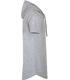 تصویر تی شرت مردانه ورزشی کلاهدار مدل TS1950 G طوسی ملانژ 1991 اس دبلیو 