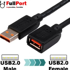 تصویر کابل افزایش طول 3 متری USB2.0 برند واصل مدل EX-030 VASEL EX-030 Cable Extension USB2.0 3M