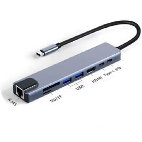 تصویر هاب Type-C ۸ پورت AIRSKY مدل HC-13LC 