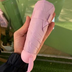 تصویر چتر مینی تاشو پاستلی دسته دایره 