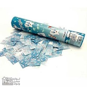 تصویر بمب شادی تم دندون آبی 30 سانتی 