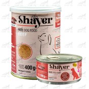 تصویر کنسرو سگ شایر 400 گرمی طعم گوشت قرمز ا Shayer Dog Food 400g Shayer Dog Food 400g