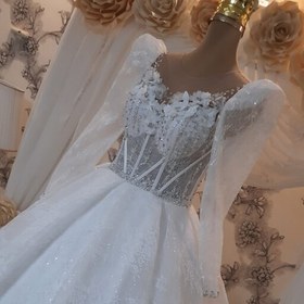 تصویر لباس عروس تمام دانتل 
