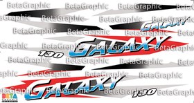 تصویر برچسب و خط کشی بدنه موتور سیکلت MODENAS GALAXY CITE 130 DECALS AND STICKER KIT FOR MODENAS GALAXY CITE 130 CC