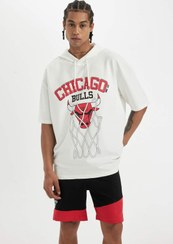 تصویر تیشرت اورسایز با کاپشن دیفاکتوفیت NBA شیکاگو بولز W9741AZ22SM | Defacto | 283568586 | اورجینال 
