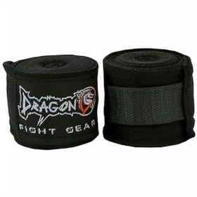 تصویر باند بوکس مشکی Kick Boxing Edvidery Hat و مجموعه 3.5 متر Dragondo 