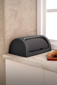 تصویر جعبه و سبد نان خاکستری کابینت کشویی دودی Flosoft 