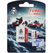 تصویر کارت حافظه میکرو اس دی 8 گیگابایت کویین تک مدل QueenTech MicroSD 667X Turbo HC CL10 U1 UHS-I با گارانتی مادام العمر شرکتی 