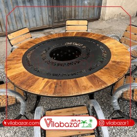 تصویر آتشدان گازی ویژه گرد 