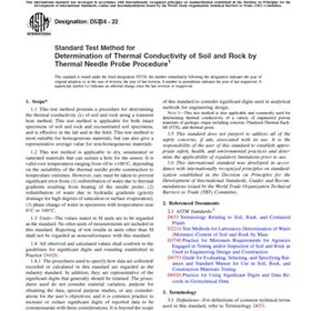 تصویر ASTM D5334 − 22- Standard Test Method for Determination of Thermal Conductivity of Soil and Rock by Thermal Needle Probe Procedure- دانلود استاندارد 
