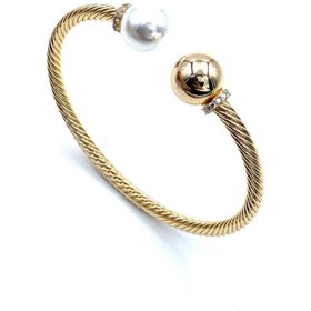 تصویر دستبند طرح دیوید یورمن گوی و مروارید David Yurman Orb and Pearl Design Bracelet