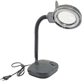 تصویر ذره بین رومیزی چراغ دار 