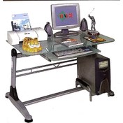تصویر میز کامپیوتر شیشه‌ای مدل U-T34 