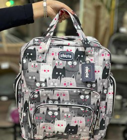 تصویر ساک لوازم کوله ای چیکو کد ۱۰۷۰ - حیوانات و کاج_طوسی 