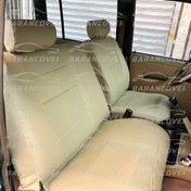 تصویر روکش صندلی نیسان پاترول دو درب چرم رنگ کرم 