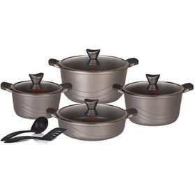 تصویر سرویس قابلمه 10 پارچه کاندید مدل اوشن _ دودی 10-piece pot service for ocean model smoked