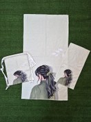 تصویر پک اقتصادی حوله زیرانداز ورزشی و کوله ورزشی(شوزبگ) طرح Sport Yoga Towel دخترانه طرح فانتزی 