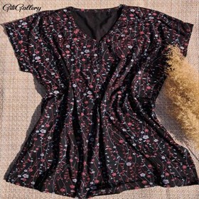 تصویر تیشرت تریکو طرح گل 