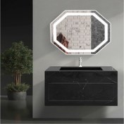 تصویر روشویی کامل سرامیک مشکی براق کلکته 