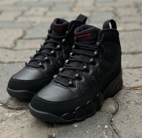 تصویر نایک ایر جردن ۹ تمام مشکی Nike air jordan 9 full black 