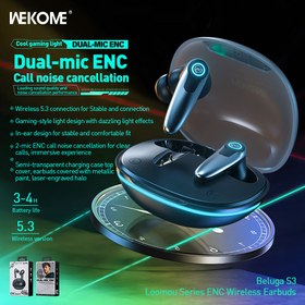 تصویر هندزفری بی سیم ویکام مدل Beluga S3 ا WEKOME Beluga S3 Wireless Earphone WEKOME Beluga S3 Wireless Earphone