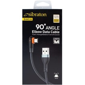 تصویر کابل micro-usb سیبراتون مدل S445 A طول 1/0متر - مشکی Sibraton S445 A micro-usb cable