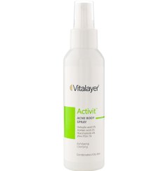 تصویر اسپری لوسیون بدن ضد جوش و لایه بردار اکتی ویت حجم 120 میل ویتالیر Vitalayer Anti Acne Body Lotion 120 ml