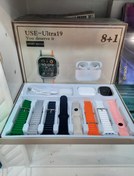 تصویر ساعت هوشمند 8بند+ایرپاد2 مدل USE-Ultra19 - تیتانیومی USE-Ultra19 8+1 Smart Watch + Airpod2