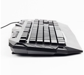 تصویر کیبورد گیم سیم دار هیسکا (HISKA) مدل HX-KEG400 HISKA Wired Gaming Keyboard Model HX-KEG400