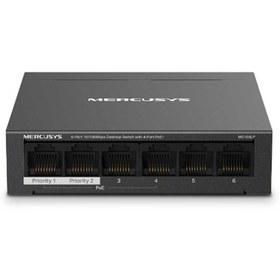 تصویر سوییچ 6 پورت دسکتاپ و PoE مرکوسیس مدل MS106LP Mercusys MS106LP PoE+ 6-Port Desktop Switch