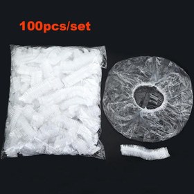 تصویر کلاه یکبار مصرف نایلونی مدل آکاردئونی ، نایلون کاور کفش Disposable cloth cap بسته 100 عددی 