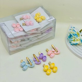 تصویر گیره مو طرح دمپایی - زرد 