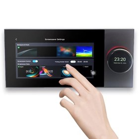 تصویر هاب زیگبی تاچ پنل هوشمند با امپلی فایر ۷ اینچ 8 کاناله امکان اتصال 8 اسپیکر خارجی در دو زون متفاوت zigbee hub gateway tuya تویا اندروید ولوم دارم 7 اینچی کنترل پنل هوشمند هفت اینچ gateway 7 inch wall amplifire connect 8 speaker wire zigbee android toya tuya