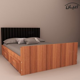 تصویر تخت خواب دونفره مدل FH372 سایز 160x200 سانتی متر - ملامینه / 