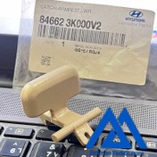 تصویر قفل درب کنسول وسط هیوندا NF سوناتا رنگ مشکی و کرم 