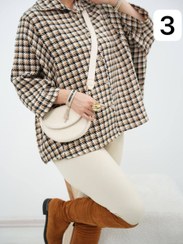 تصویر پانچ پیچازی زنانه پشمی اعلا رنگ شکلاتی 