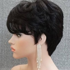 تصویر کلاه گیس طبیعی کوتاه زنانه (کد:10005) women's short wig (code:10005)