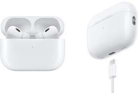 تصویر ایرپاد پرو2 نسخه ۲۰۲۴ (های کپی) درجه یک . شارژوایرلس نوزیکنسلینگ فعال Airpods pro 2 2024 (های کپی)